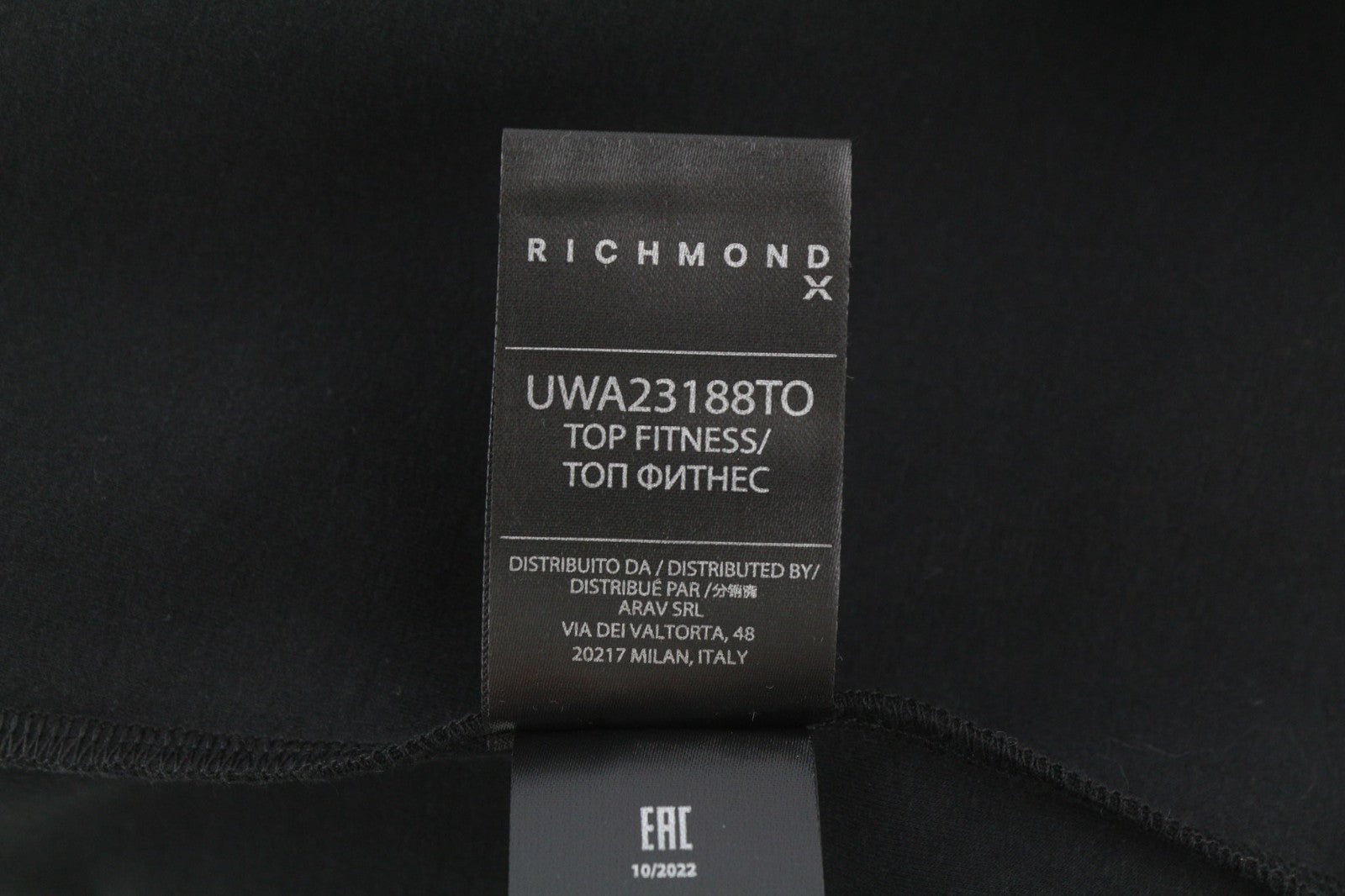 RICHMOND Fitness Women's T-Shirt S Black Sleeveless Crew Tank Top All Seasons