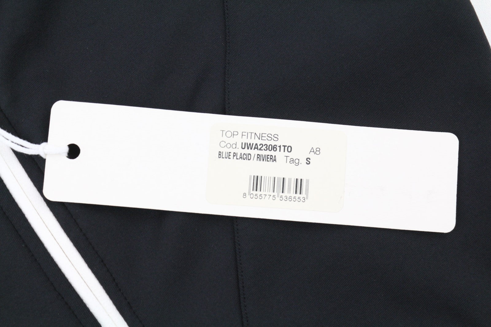 RICHMOND Fitness Women's T-Shirt S Black Sleeveless Zip Crew Crop Logo Stretch