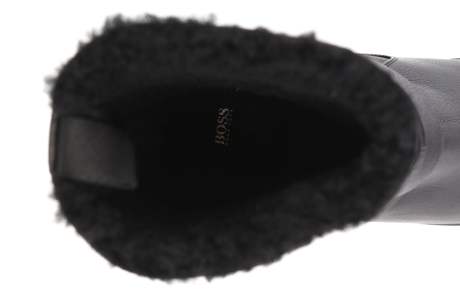 HUGO BOSS Lia Biker-Fur Women's Boots EU39 Black Leather Real Fur Buckled