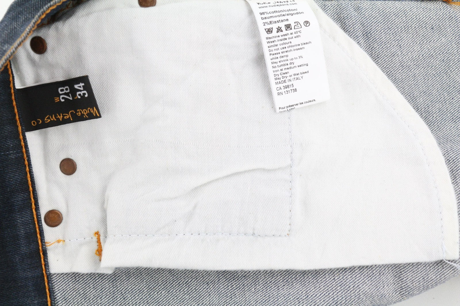 NUDIE JEANS Thin Finn Grey Authentique Naudoti Vyriški Džinsai W28/L34 Slim Cotton Zip Užtrauktukas 