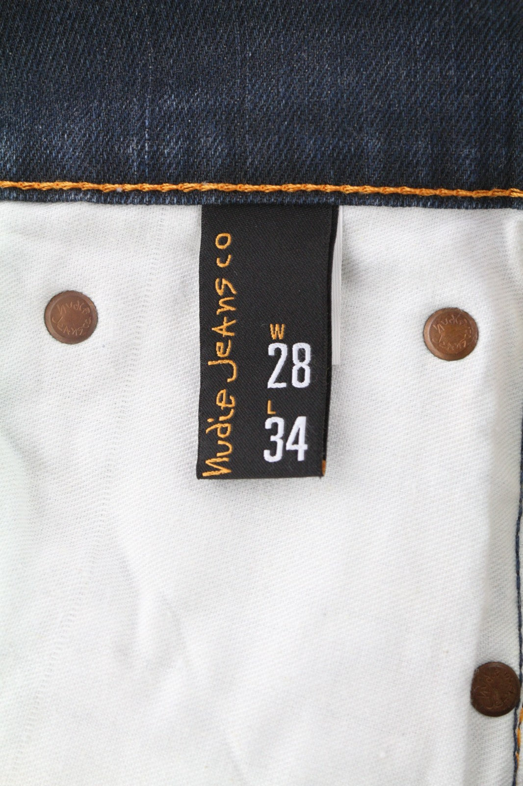 NUDIE JEANS Thin Finn Grey Authentique Naudoti Vyriški Džinsai W28/L34 Slim Cotton Zip Užtrauktukas 