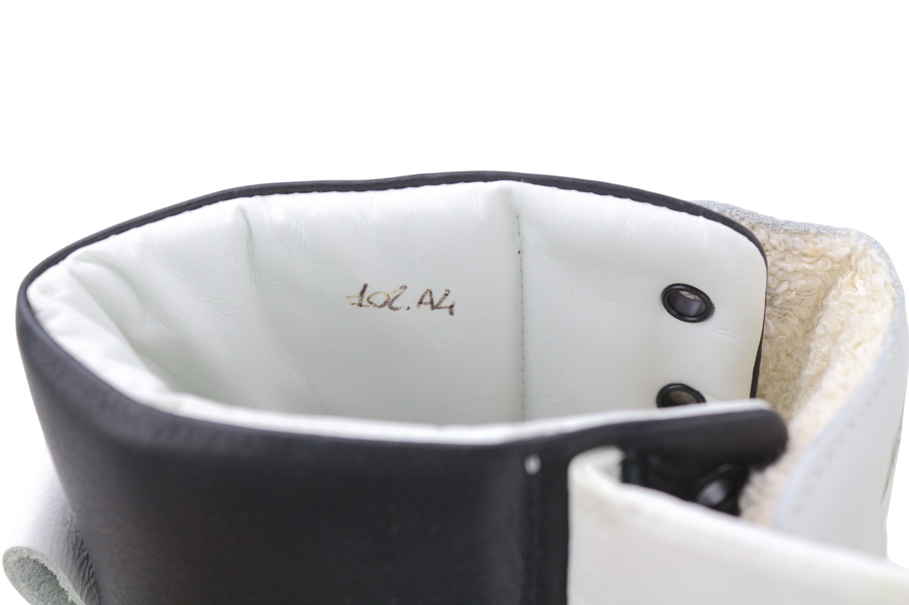 GOLDEN GOOSE vyriški sportbačiai EU39 balti odiniai aukštakulniai su raišteliais 