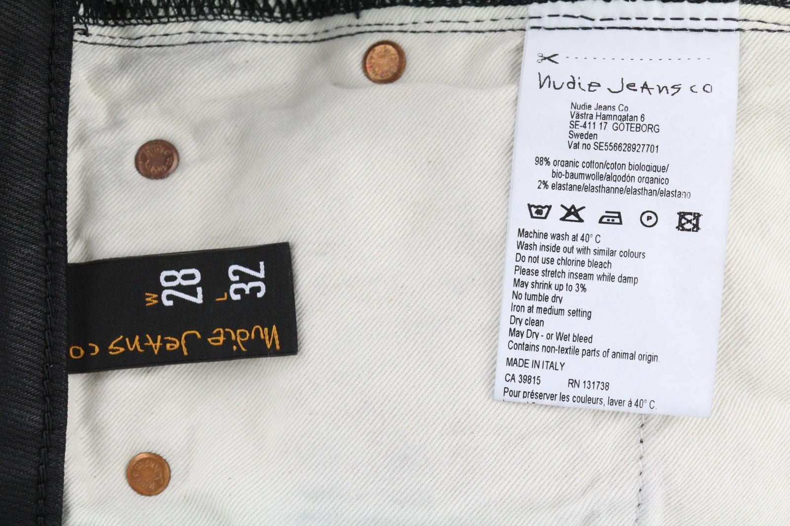 NUDIE JEANS Skinny Lin vyriški džinsai W28/L32 juodi su juodu dengtu medvilniniu užtrauktuku 