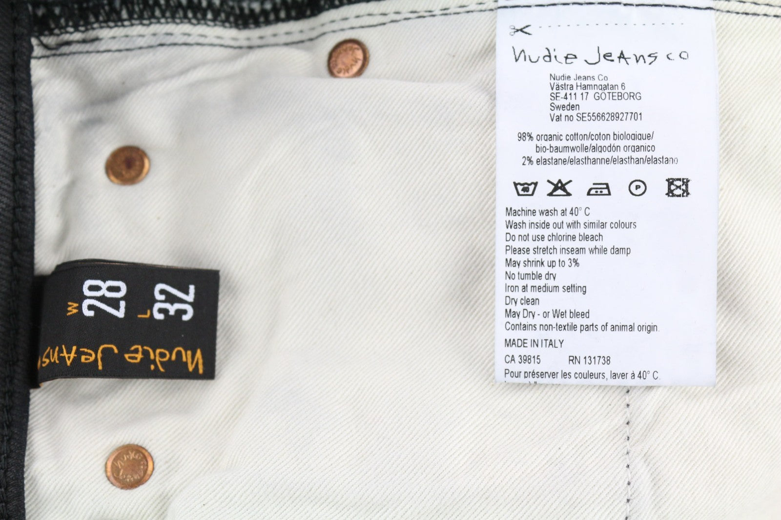 NUDIE JEANS Skinny Lin vyriški džinsai W28/L32 juodi su juodu dengtu medvilniniu užtrauktuku 