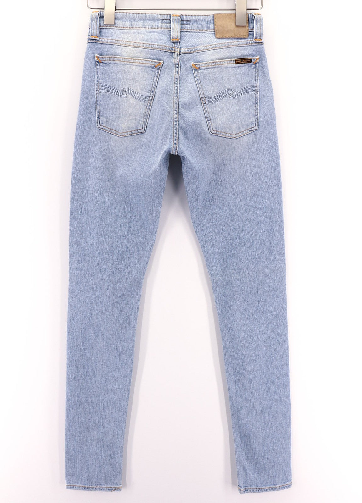 NUDIE JEANS Skinny Lin vyriški džinsai W28/L34 Jaunatviški dėvėti skalbti ekologiški džinsai 