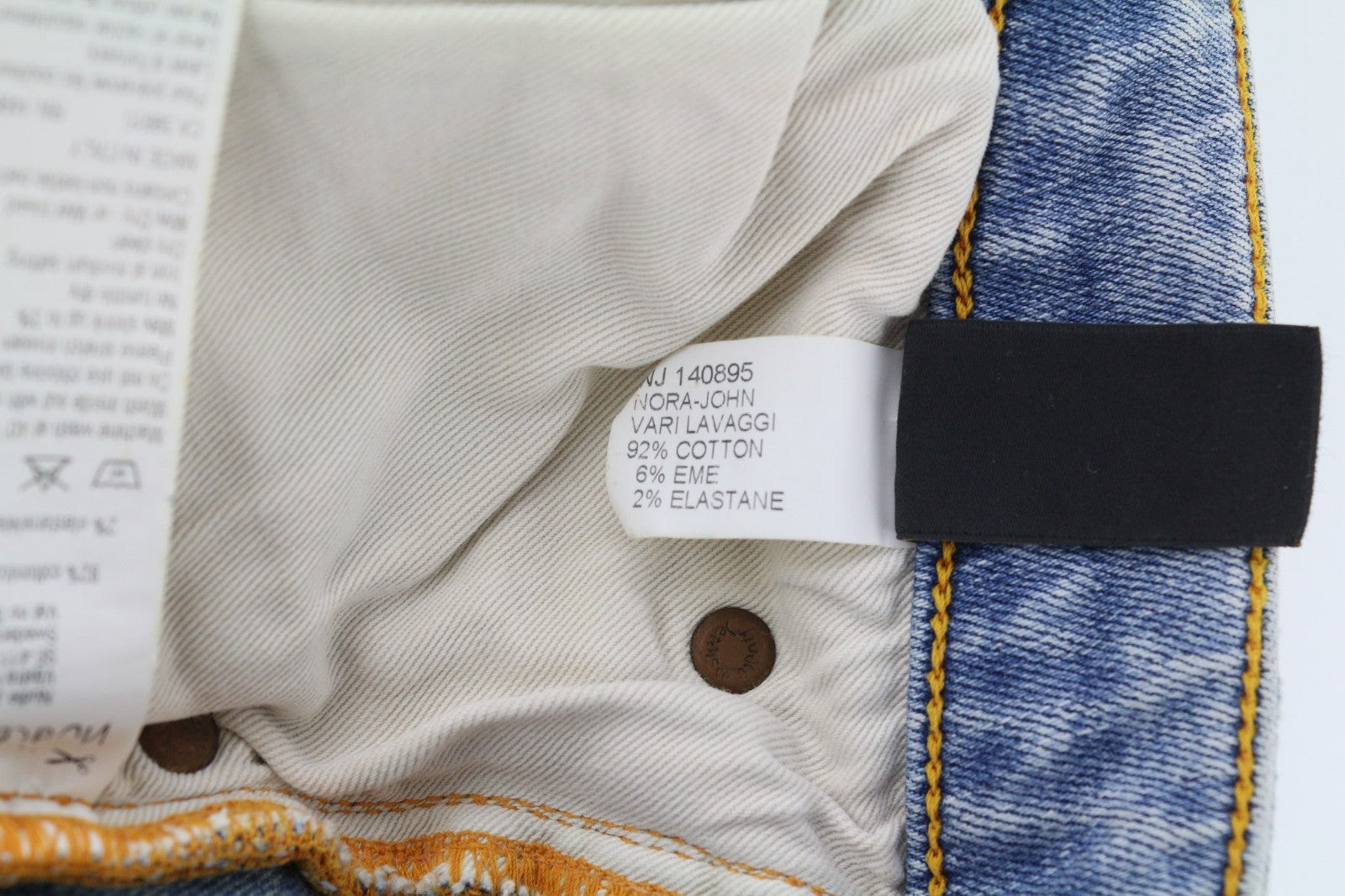 NUDIE JEANS Nora-John vyriški džinsai W28/L32 Vari Lavaggi Washed Denim Skinny Blue 