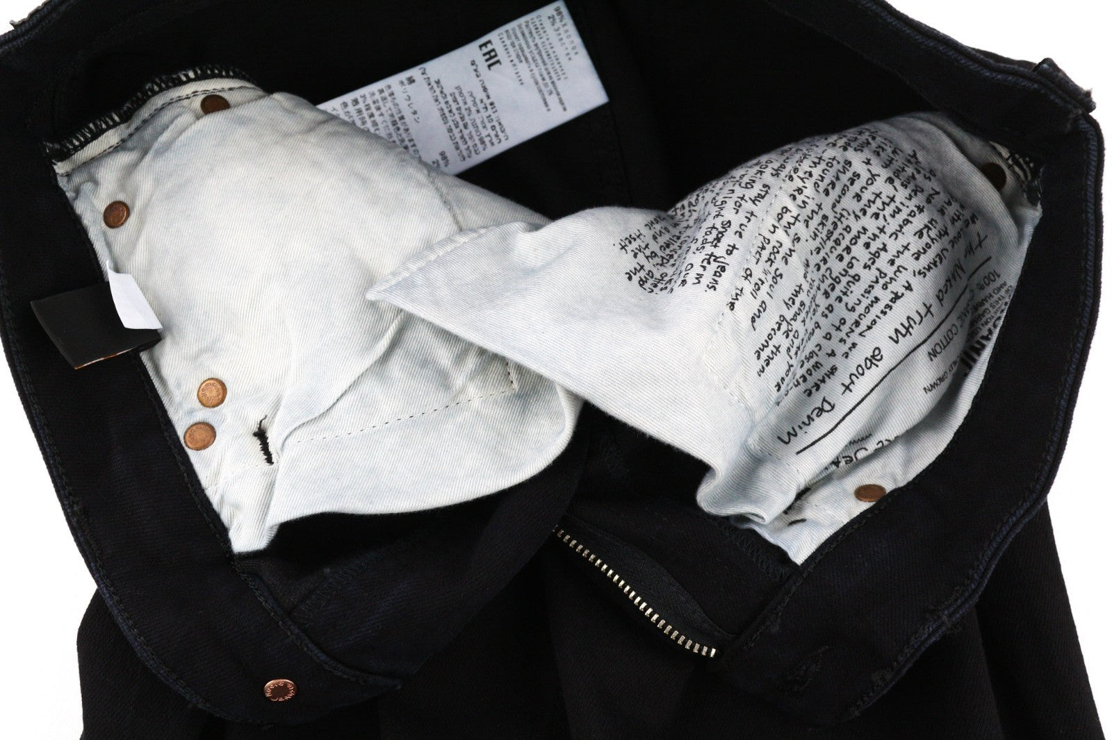 NUDIE JEANS Skinny Lin vyriški džinsai W28/L32 juodi su juodu užtrauktuku ir džinsiniu logotipu 