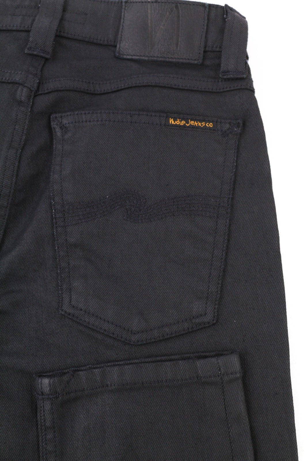 NUDIE JEANS Skinny Lin Women's Jeans W27/L34 Black In Black Coated Organic