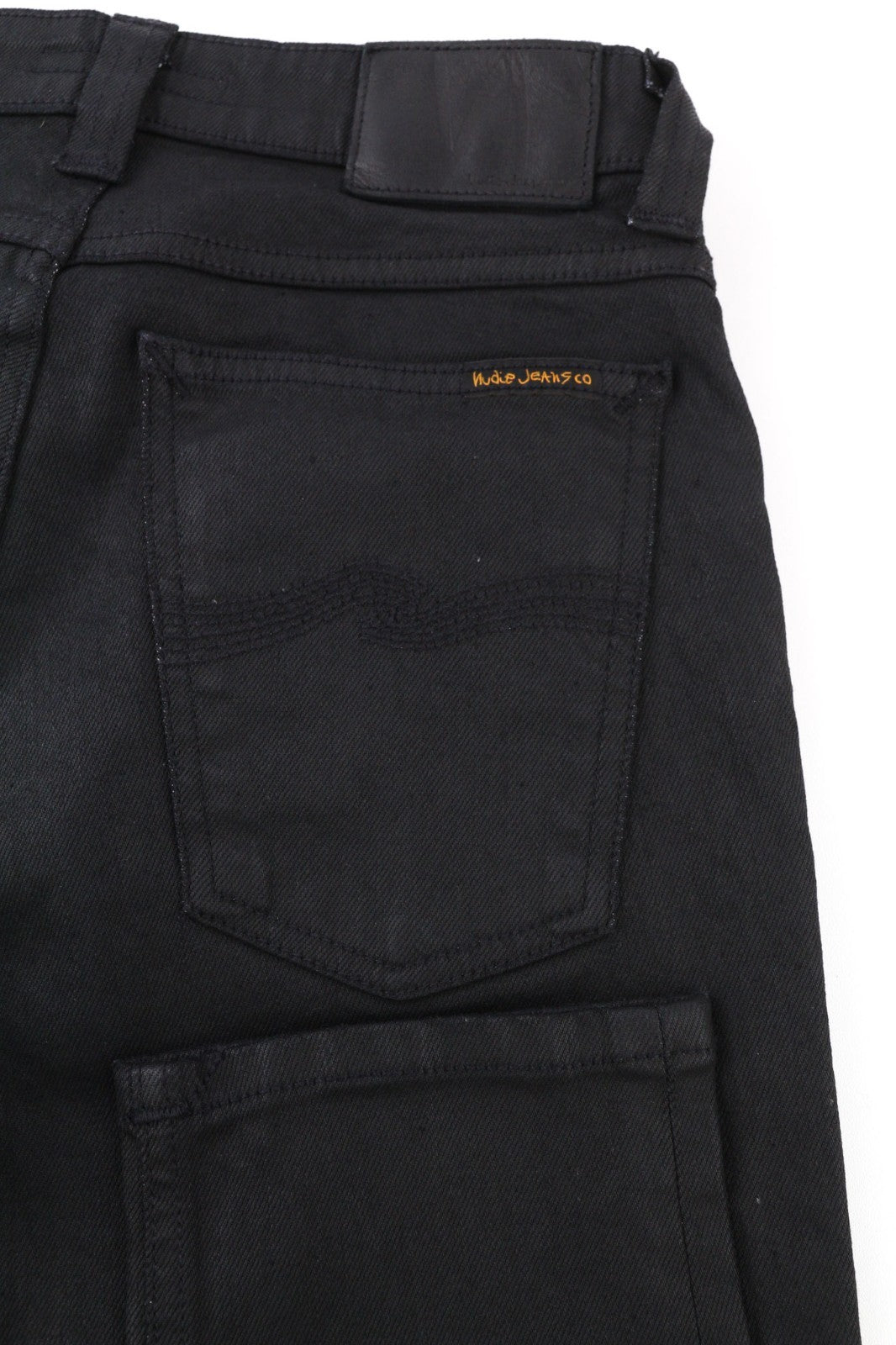 NUDIE JEANS Skinny Lin vyriški džinsai W29/L32 juodi su juodai dengta ekologiška medvilne 