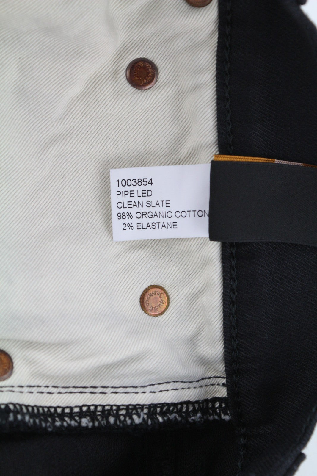 NUDIE JEANS Pipe Led vyriški džinsai W28/L32 Clean Slate ekologiškos medvilnės aptempti užtrauktukai 