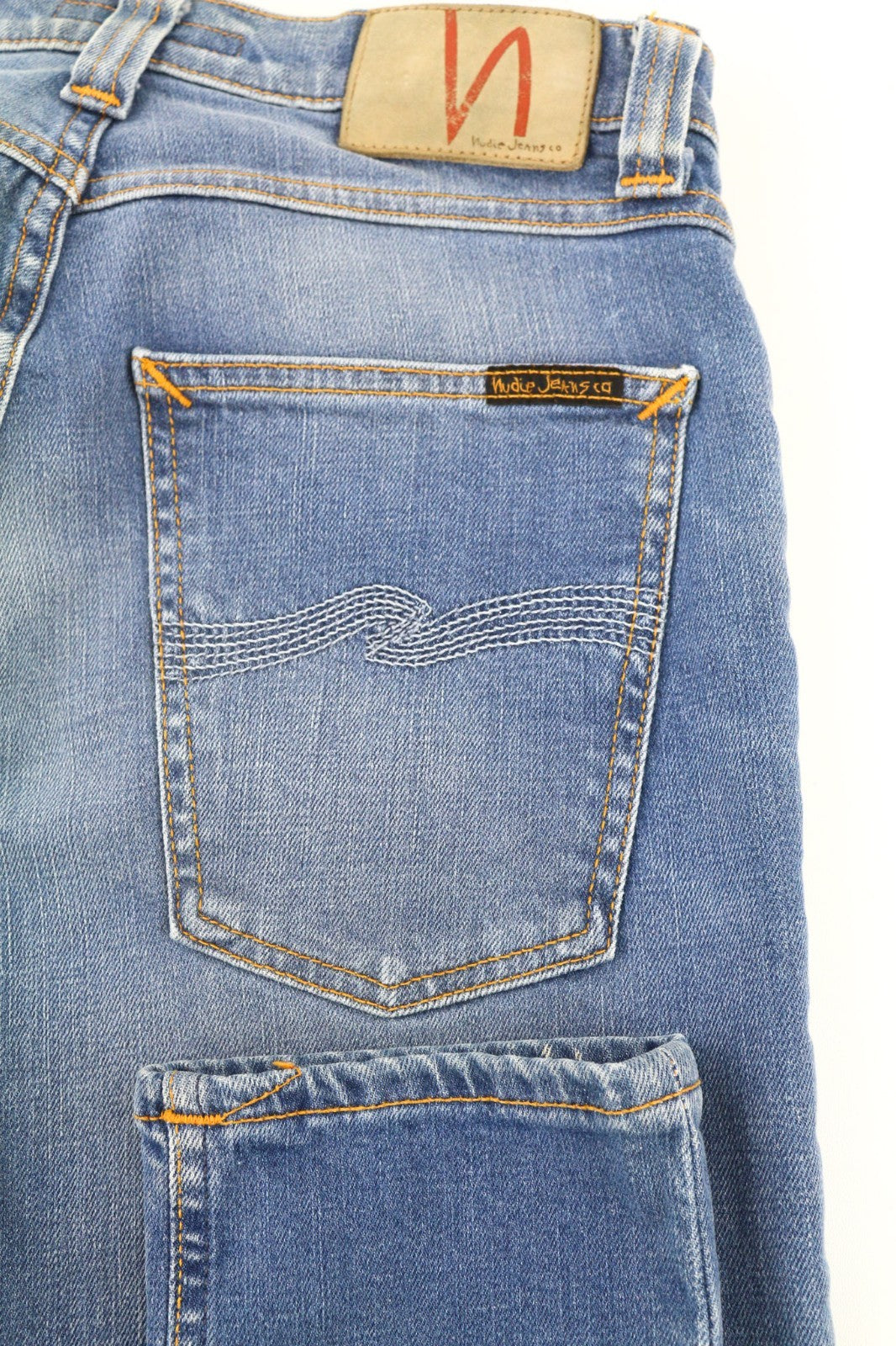 NUDIE JEANS Pipe Led vyriški džinsai W29/L34 Crispy Pepper Blue Washed Cotton 