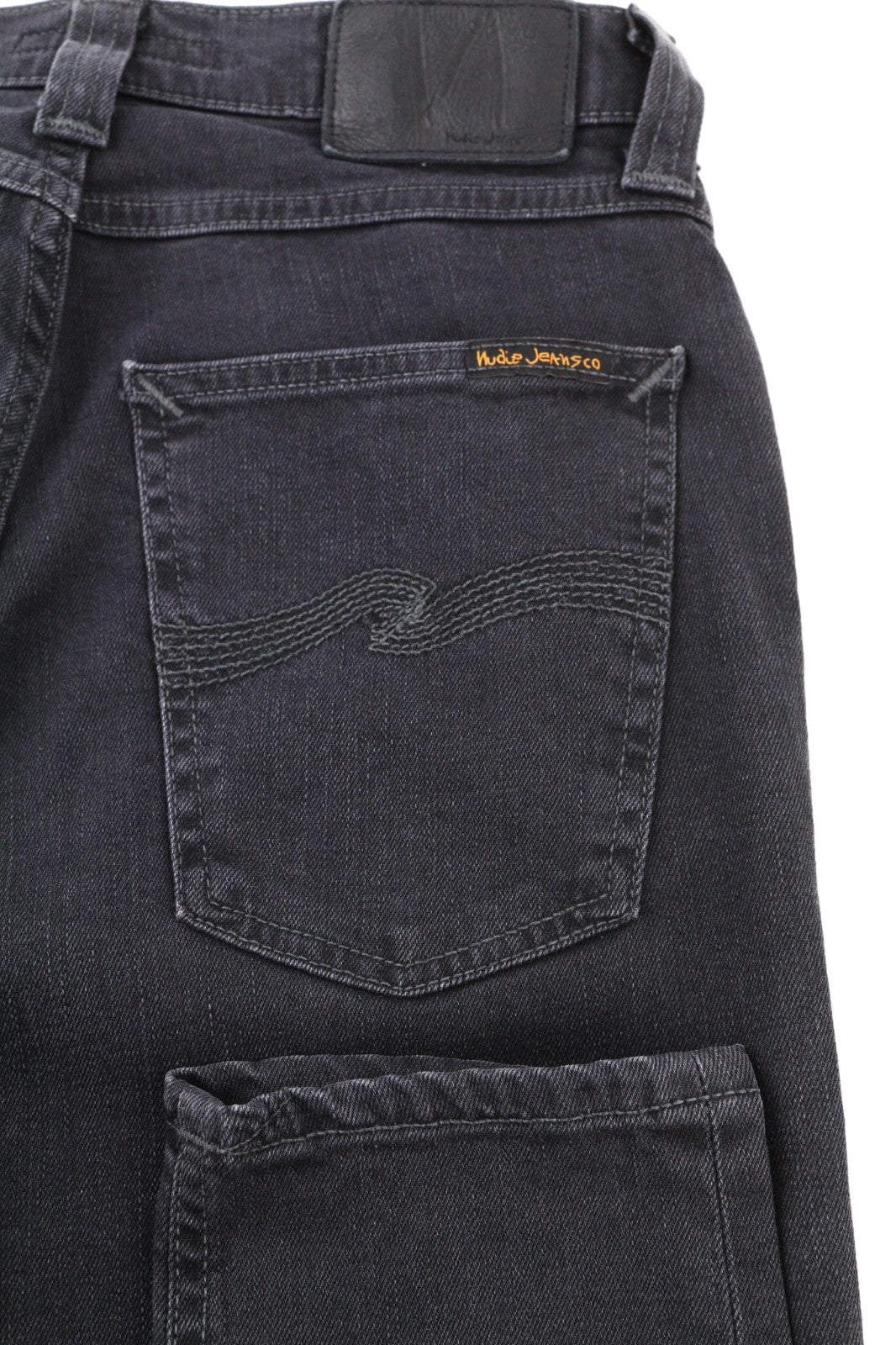 NUDIE JEANS Pipe Led vyriški džinsai W28/L34 Monolith Skinny Fit su tampriu užtrauktuku, tamsiai mėlyni 