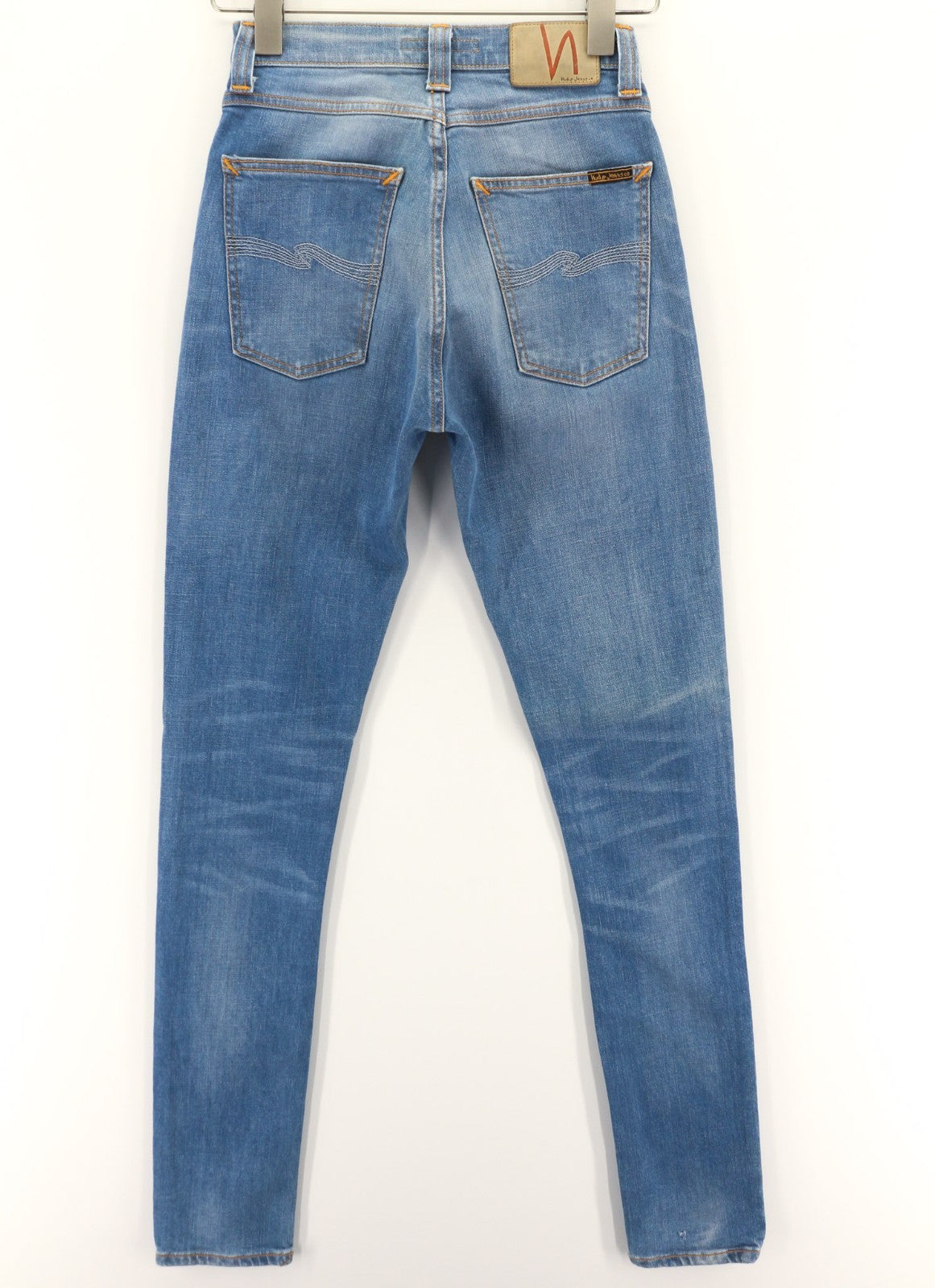 NUDIE JEANS Pipe Led Women's Jeans W27/L34 Crispy Pepper Washed Stretch Blue