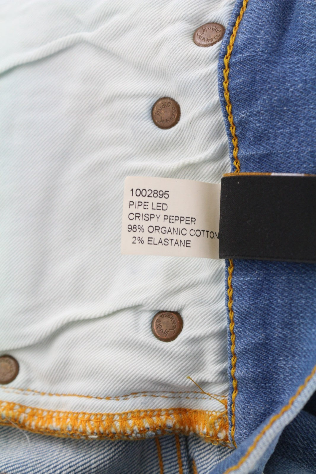 NUDIE JEANS Pipe Led Women's Jeans W27/L34 Crispy Pepper Washed Stretch Blue