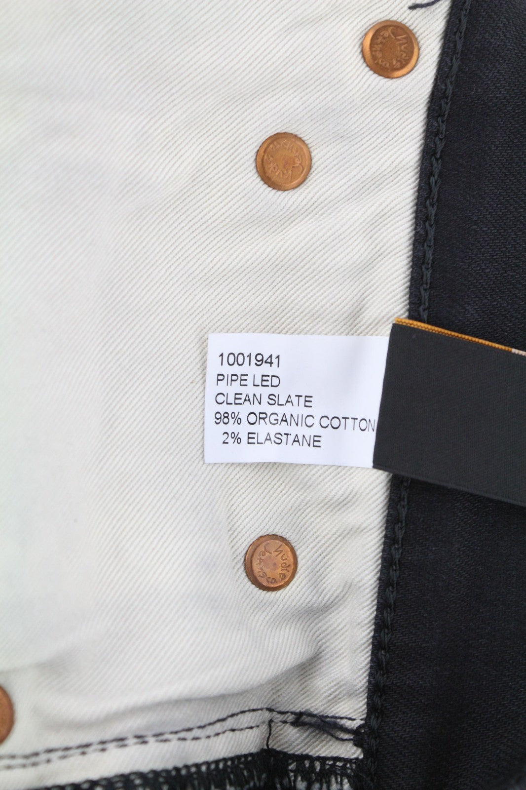 NUDIE JEANS Pipe Led Clean Slate vyriški džinsai W28/L32 užtrauktuku, ploni, ekologiškos medvilnės 