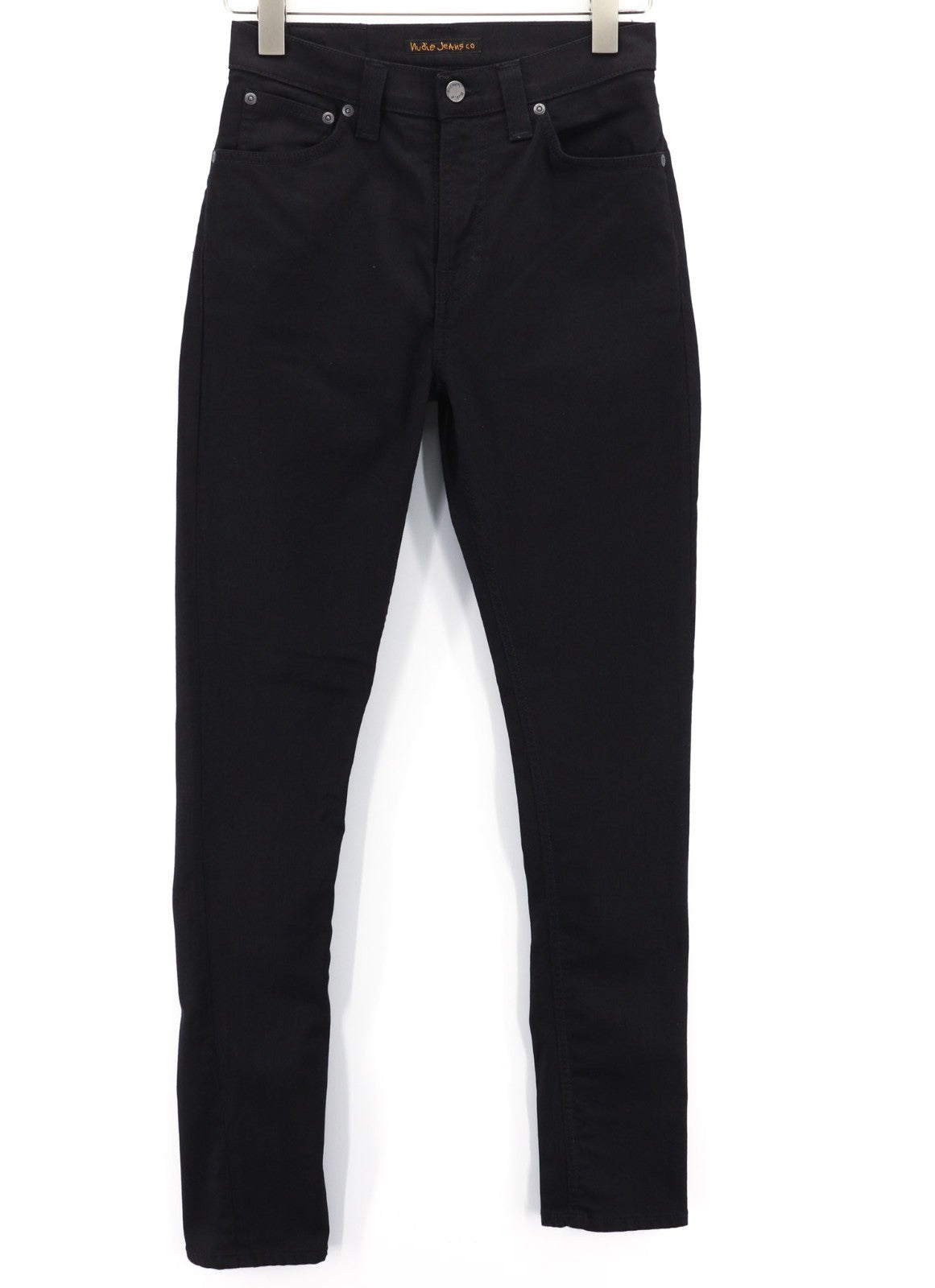 NUDIE JEANS Pipe Led Clean Slate vyriški džinsai W28/L32 Slim Zip Fly juodi džinsai 