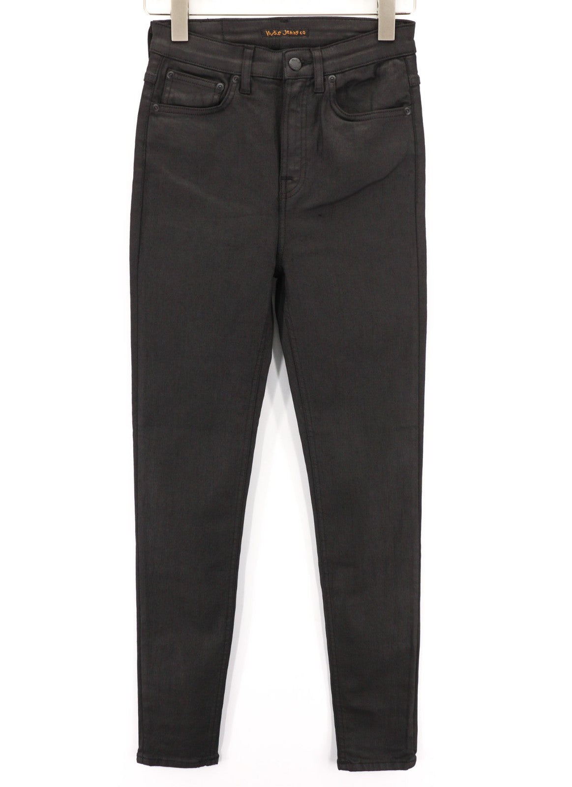 NUDIE JEANS Aukštakulniai „Tilde Painted Black“ vyriški džinsai W28/L32 Skinny Fit Denim 