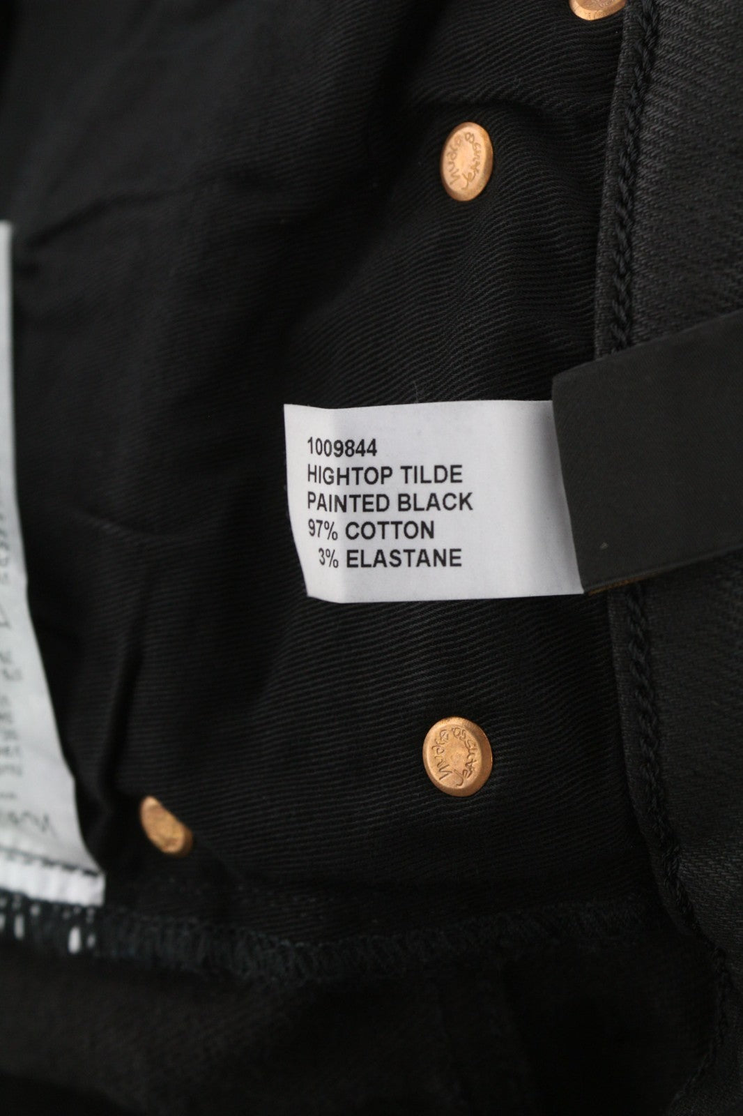 NUDIE JEANS Aukštakulniai „Tilde Painted Black“ vyriški džinsai W28/L32 Skinny Fit Denim 