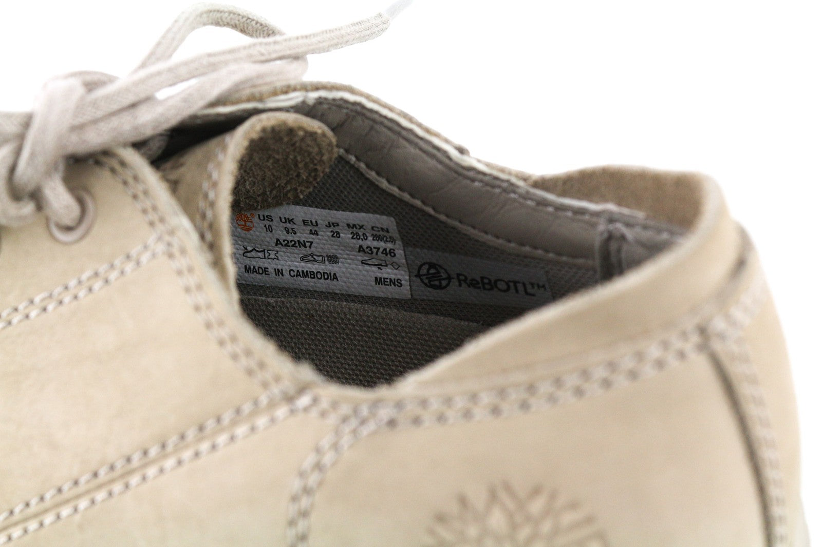 TIMBERLAND A22N7-A3746 vyriški sportbačiai EU43.5/44 smėlio spalvos odiniai žemapadžiai batai 