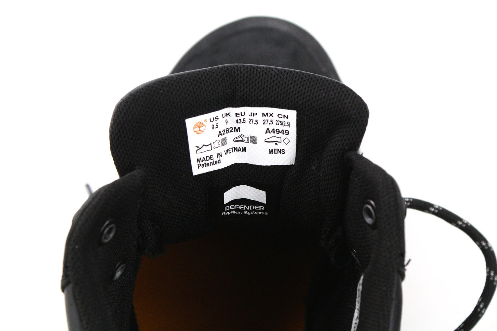 TIMBERLAND A282M-A4949 vyriški sportbačiai, EU43/43.5, juodi, odiniai, žemapadžiai 