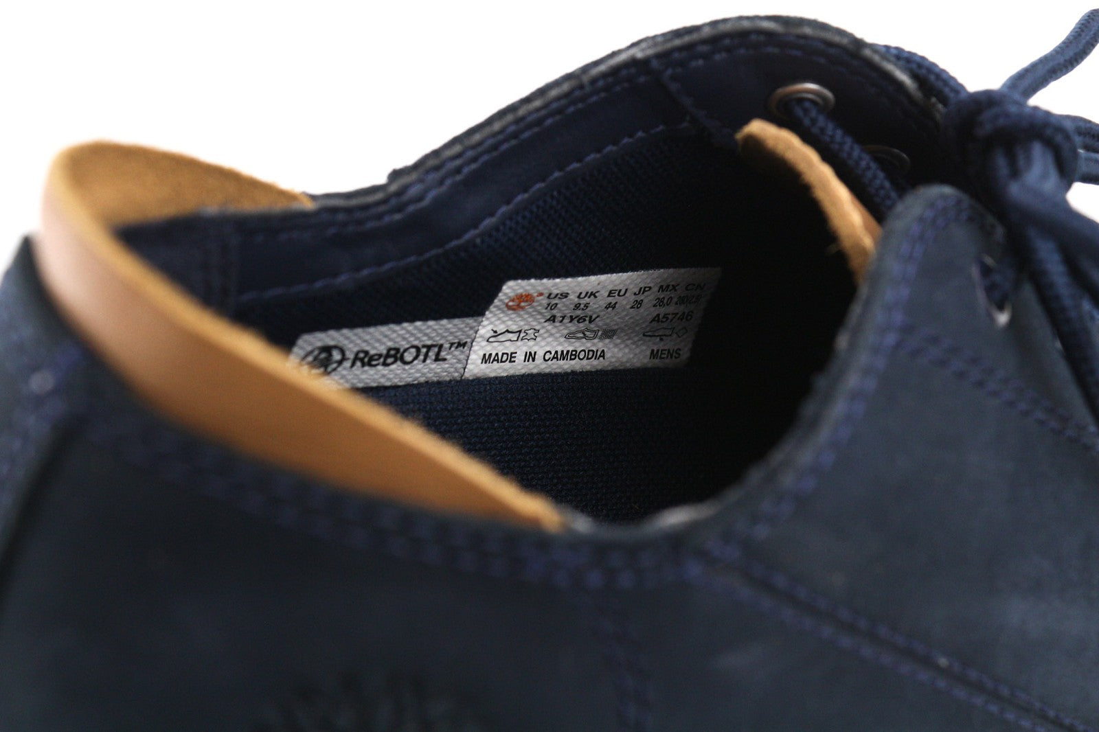 TIMBERLAND A1Y6V-A4646 vyriški sportbačiai, dydžiai EU44/44.5, tamsiai mėlyni, odiniai, žemapadžiai 