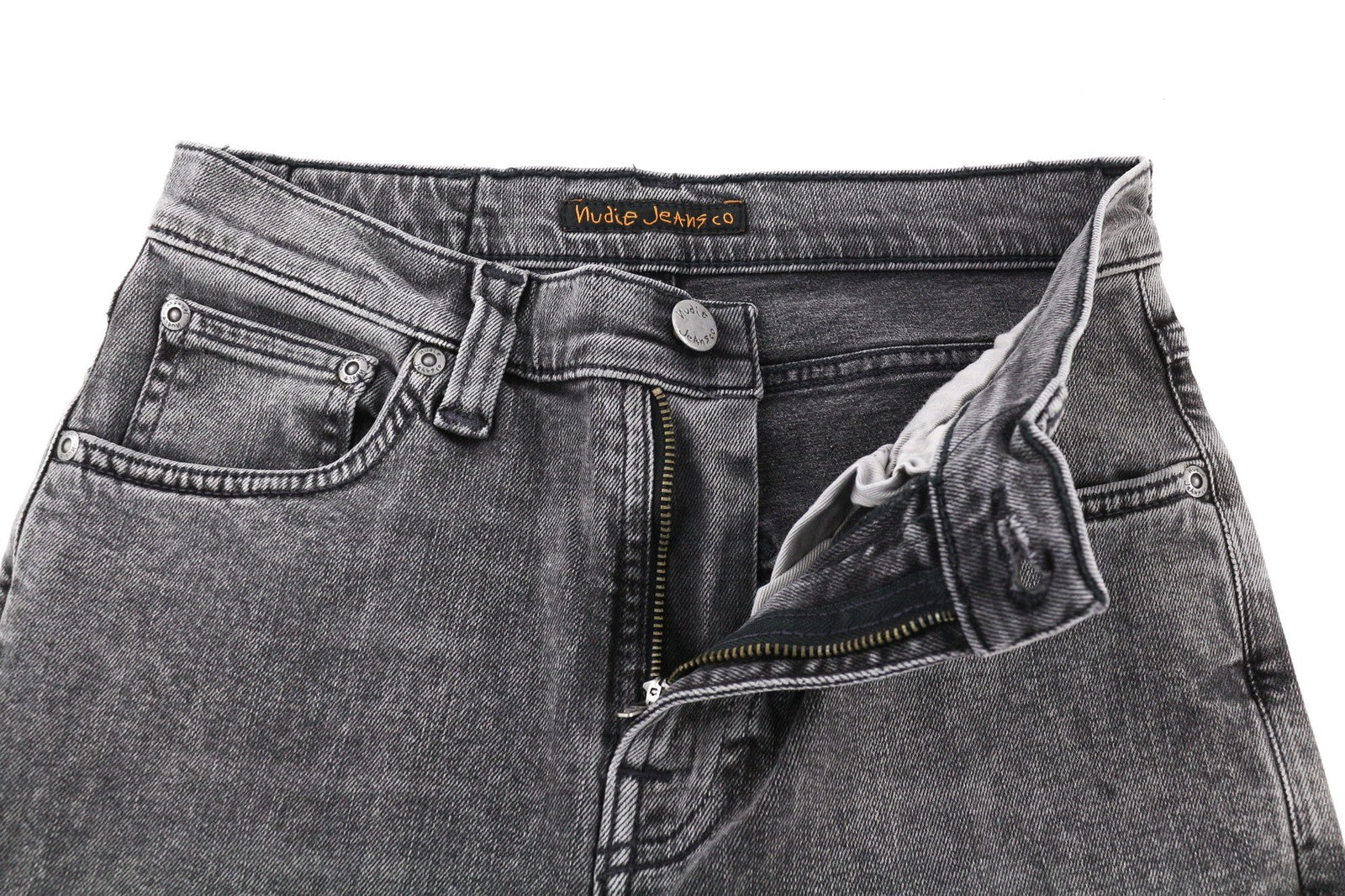 NUDIE JEANS Pipe Led Women's Jeans W27/L30 Skinny Stretch Grey Marble