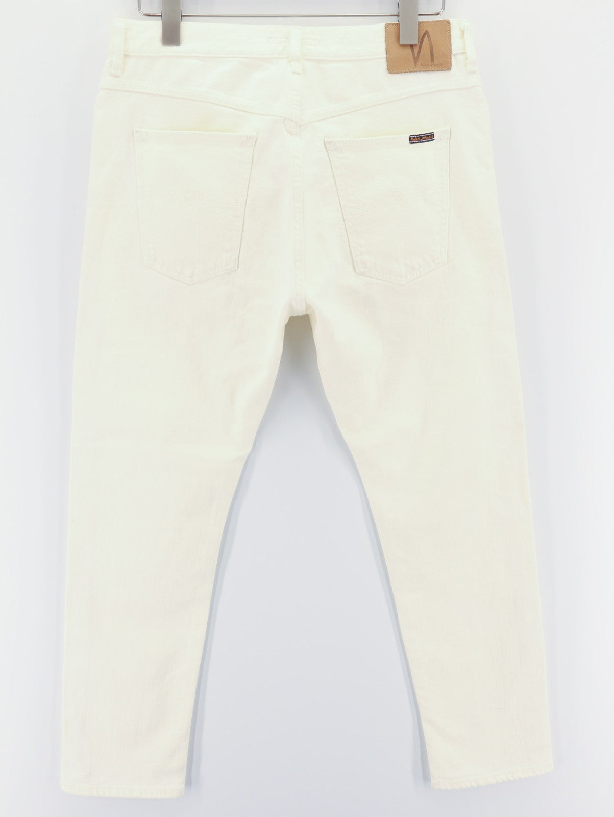 NUDIE JEANS Brute Knut vyriški džinsai W31/L28 Selvedge Anti-Fit Stretch Ecru 