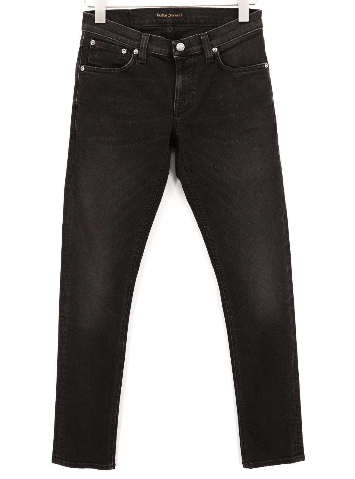 NUDIE JEANS Ilgi vyriški džinsai W28/L32 Slim Tamprūs Juodi Džinsai 