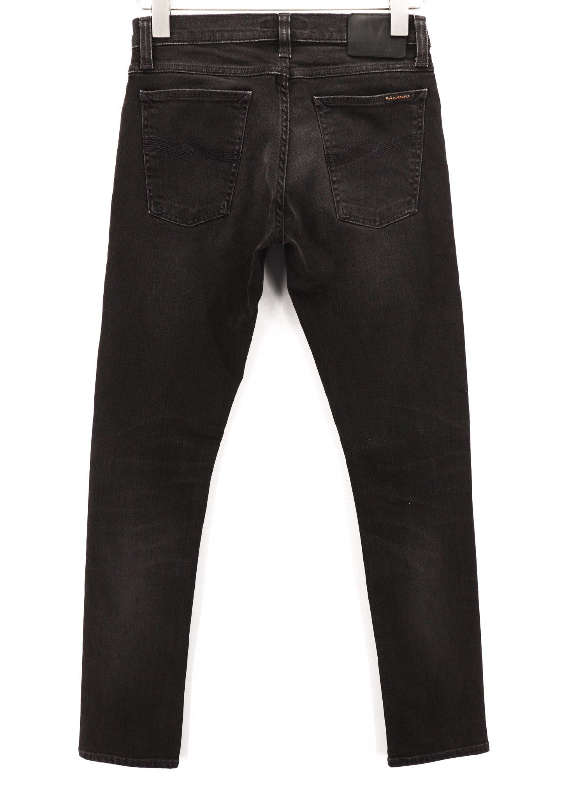 NUDIE JEANS Ilgi vyriški džinsai W28/L32 Slim Tamprūs Juodi Džinsai 