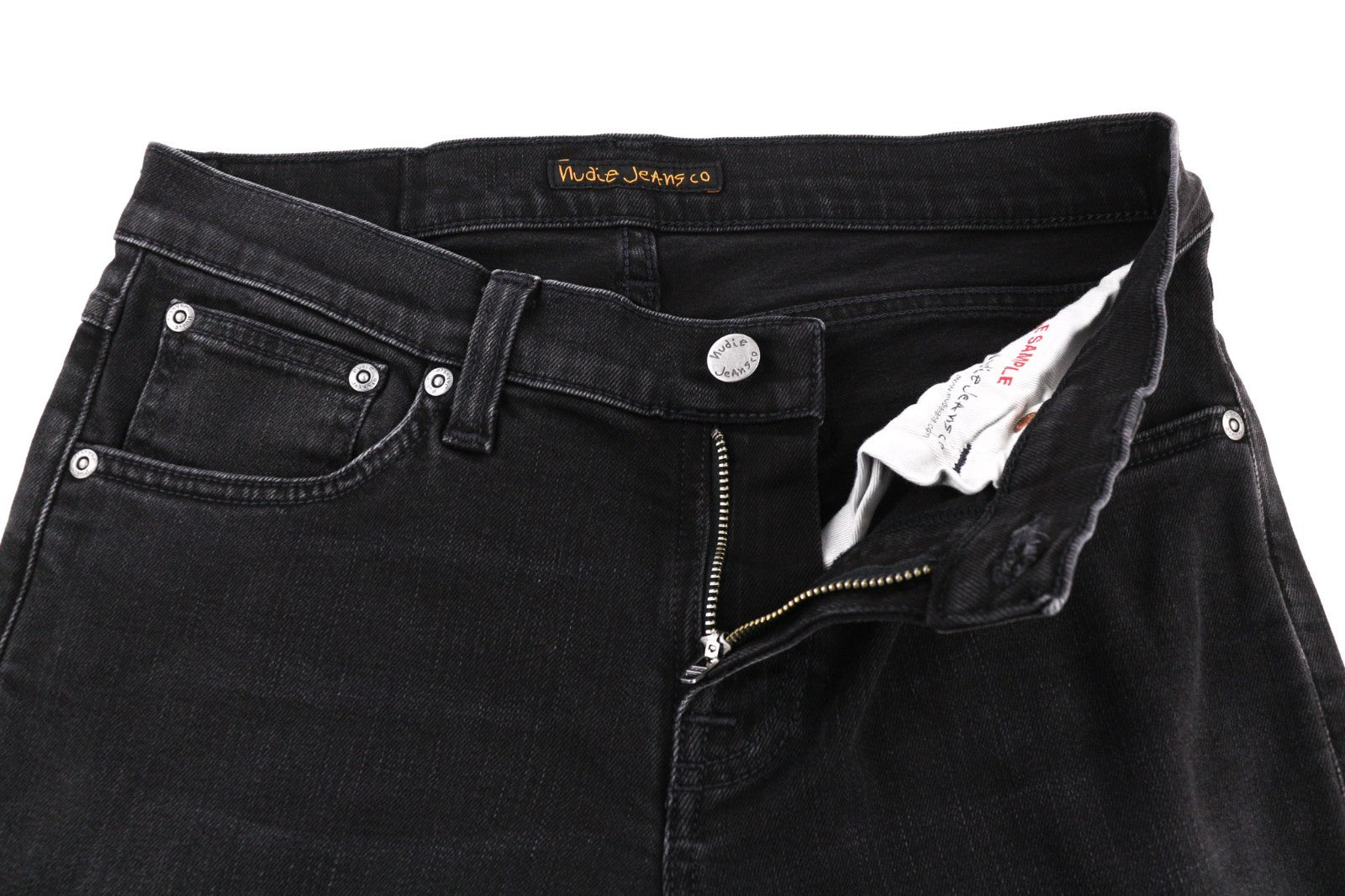 NUDIE JEANS Ilgi vyriški džinsai W28/L32 Slim Tamprūs Juodi Džinsai 