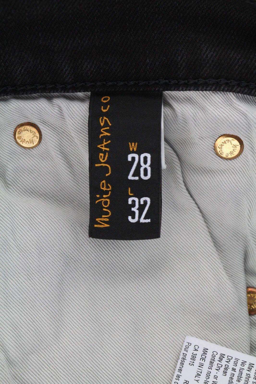 NUDIE JEANS Ilgi vyriški džinsai W28/L32 Slim Tamprūs Juodi Džinsai 