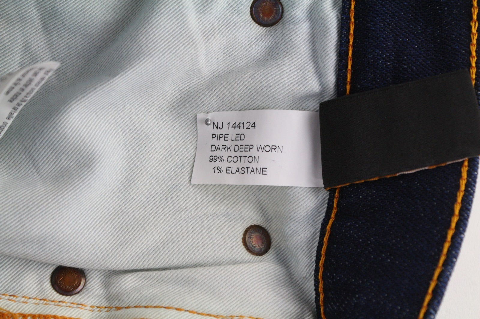 NUDIE JEANS Pipe Led vyriški džinsai W29/L30 Skinny Stretch mėlyni skalbti 