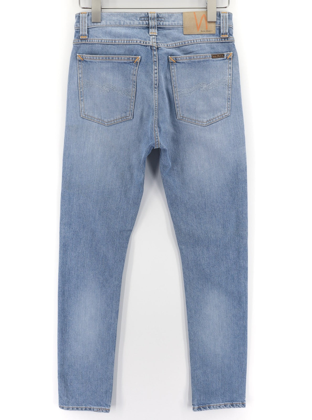 NUDIE JEANS Vyriški „High Kai“ džinsai W29/L32 Skinny Stretch, skalbtos mėlynos spalvos 