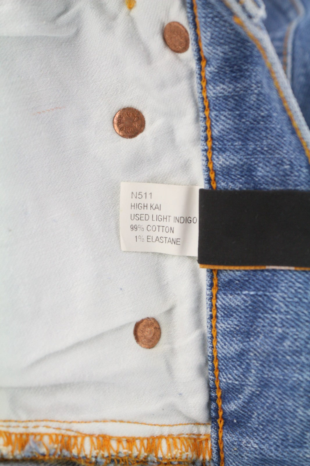 NUDIE JEANS Vyriški „High Kai“ džinsai W29/L32 Skinny Stretch, skalbtos mėlynos spalvos 