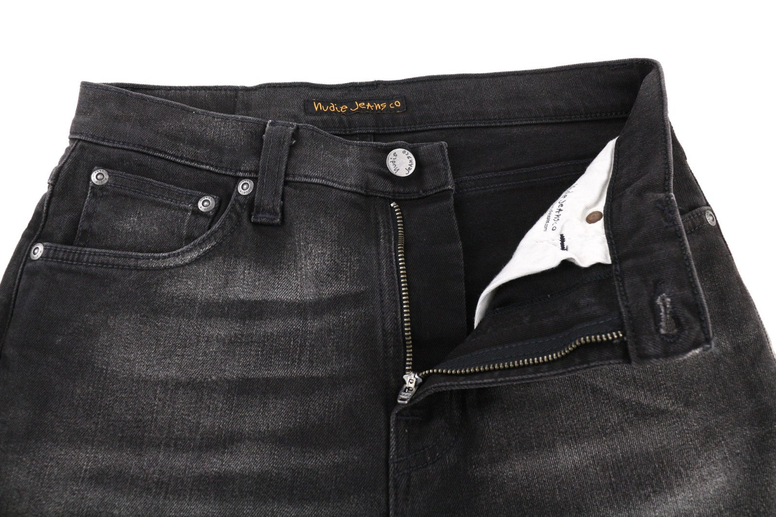 NUDIE JEANS Pipe Led Men's Jeans W29/L30 Skinny Stretch Grey Washed