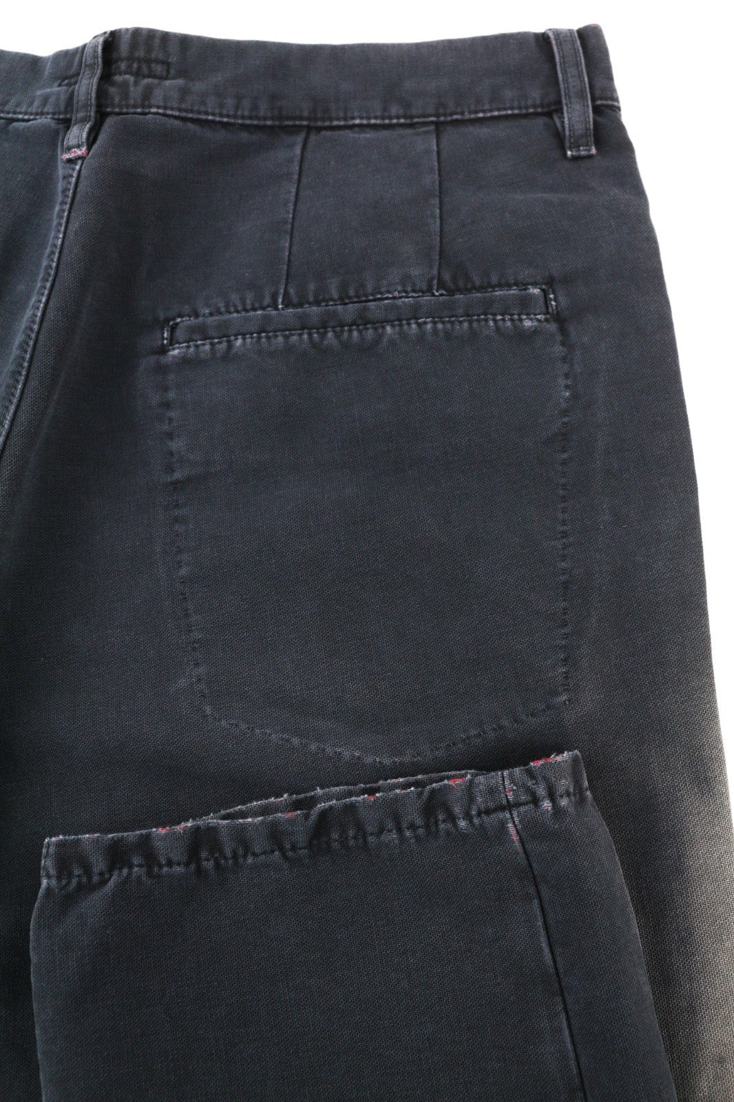 NUDIE JEANS Khaki Men's Trousers W32/L34 Regular Stretch Patched Black