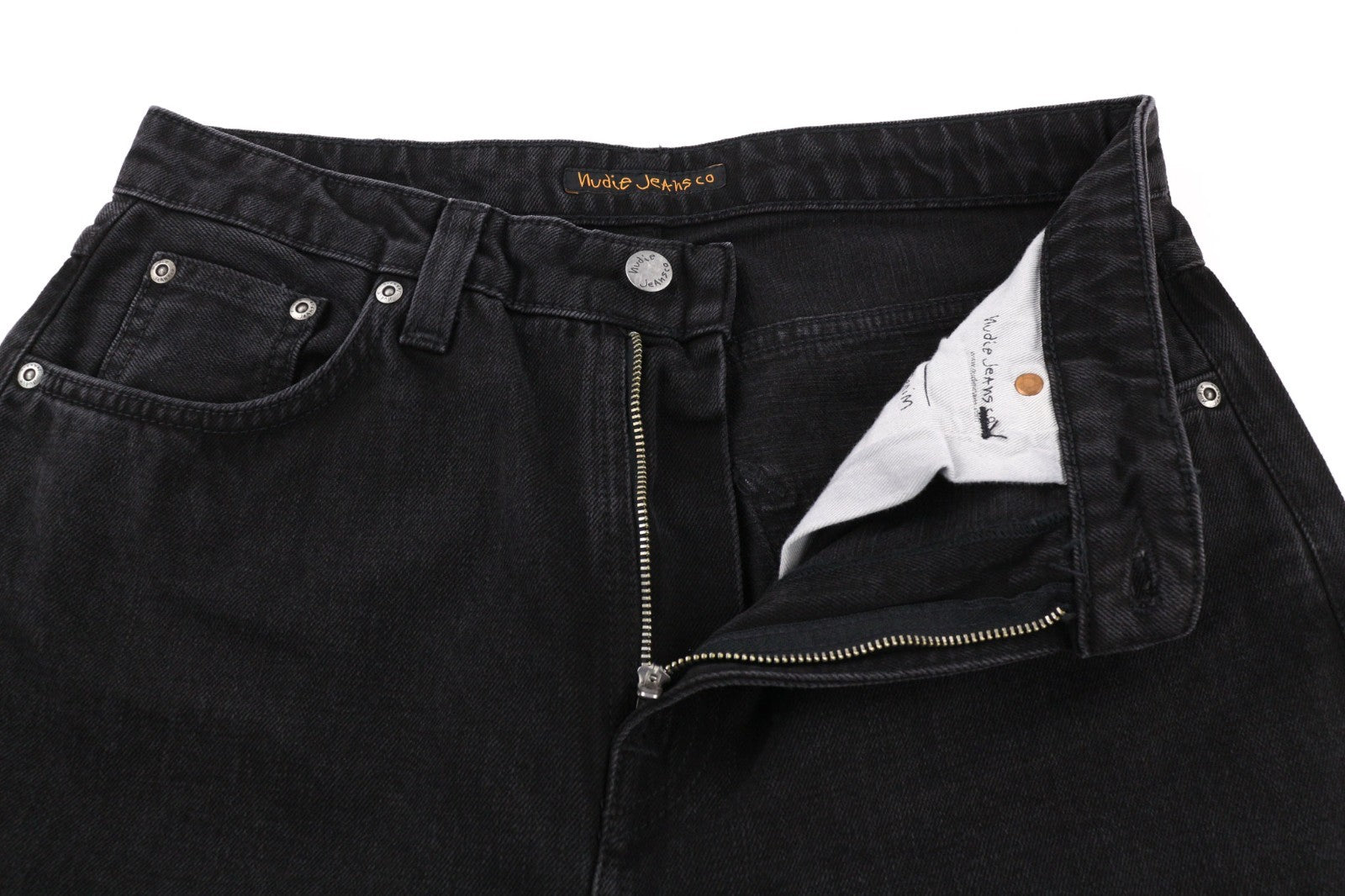 NUDIE JEANS Breezy Brit Women's Jeans W31/L28 High Rise Taper Black