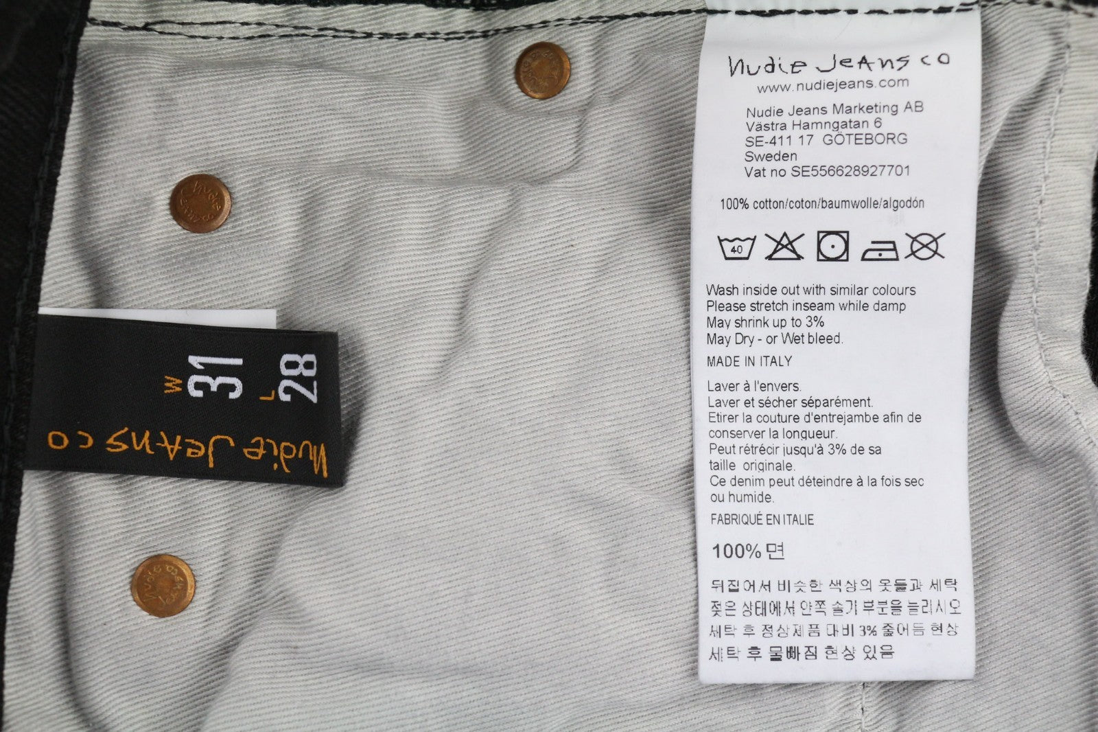 NUDIE JEANS Breezy Brit Women's Jeans W31/L28 High Rise Taper Black