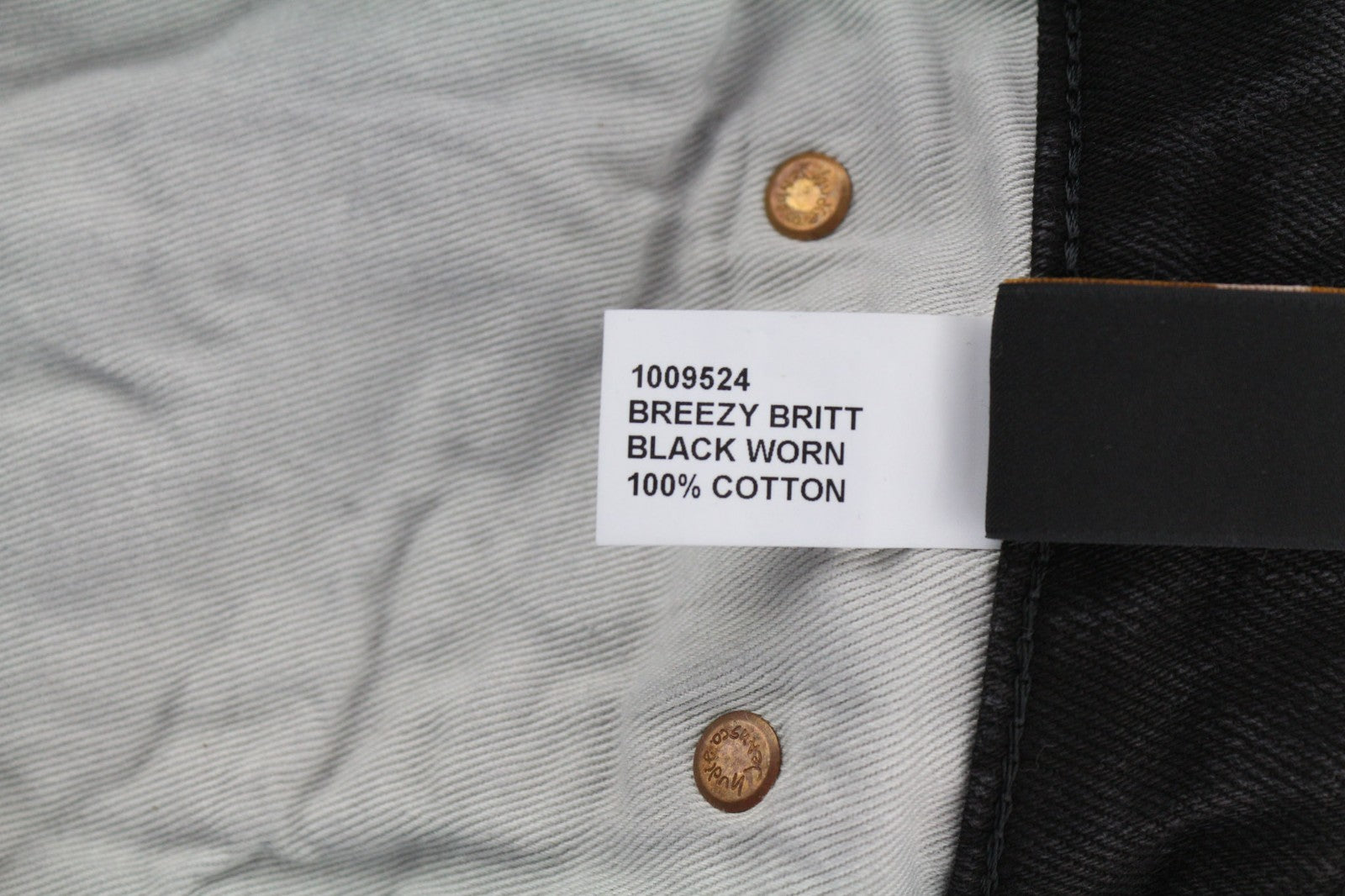 NUDIE JEANS Breezy Brit Women's Jeans W31/L28 High Rise Taper Black