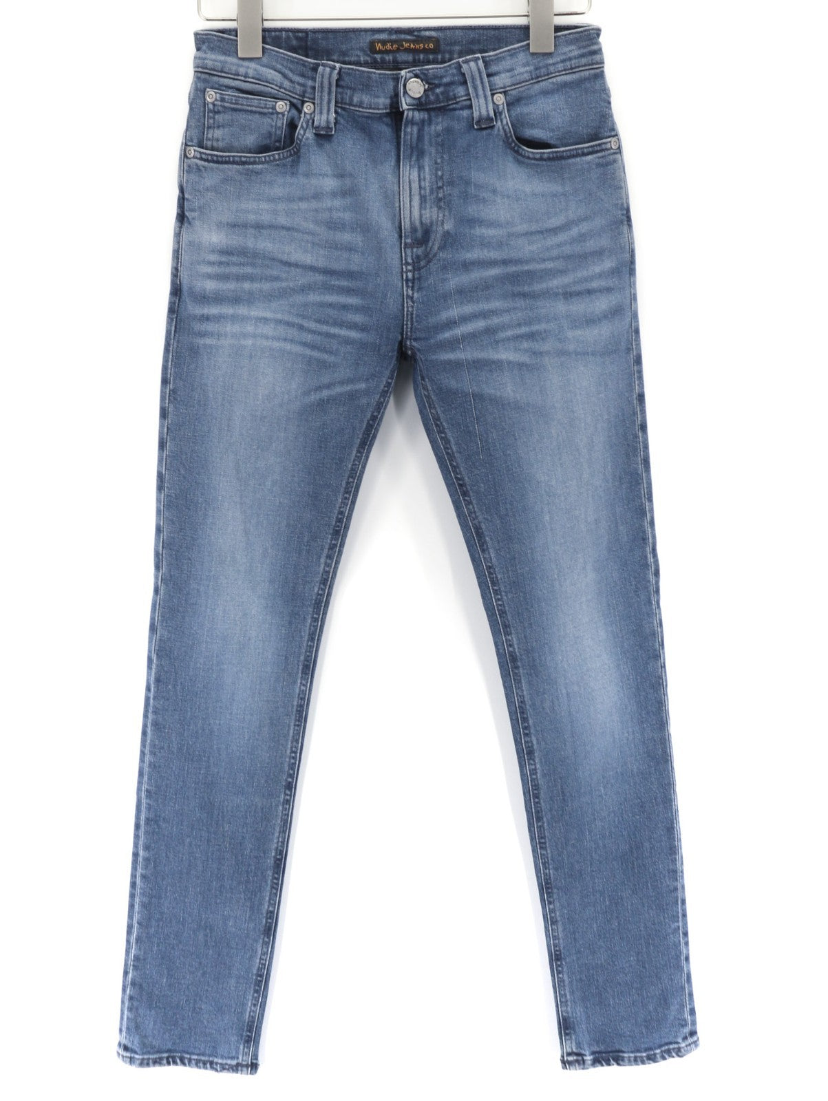 NUDIE JEANS Vyriški „High Kai“ džinsai W29/L30 Slim Stretch mėlyni, skalbti 