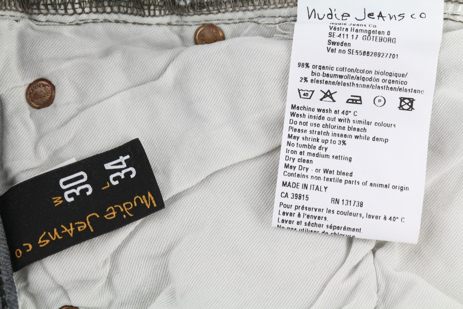 NUDIE JEANS vyriški aptempti ilgi John džinsai W30/L34 tamsiai pilki, ploni, organinio audinio, užtrauktuku.