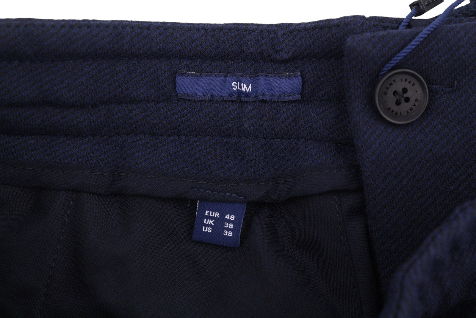 GANT Jersey Men Suit EU48 / EU50 Evening Blue Slim Single-Breasted Notch 2in1