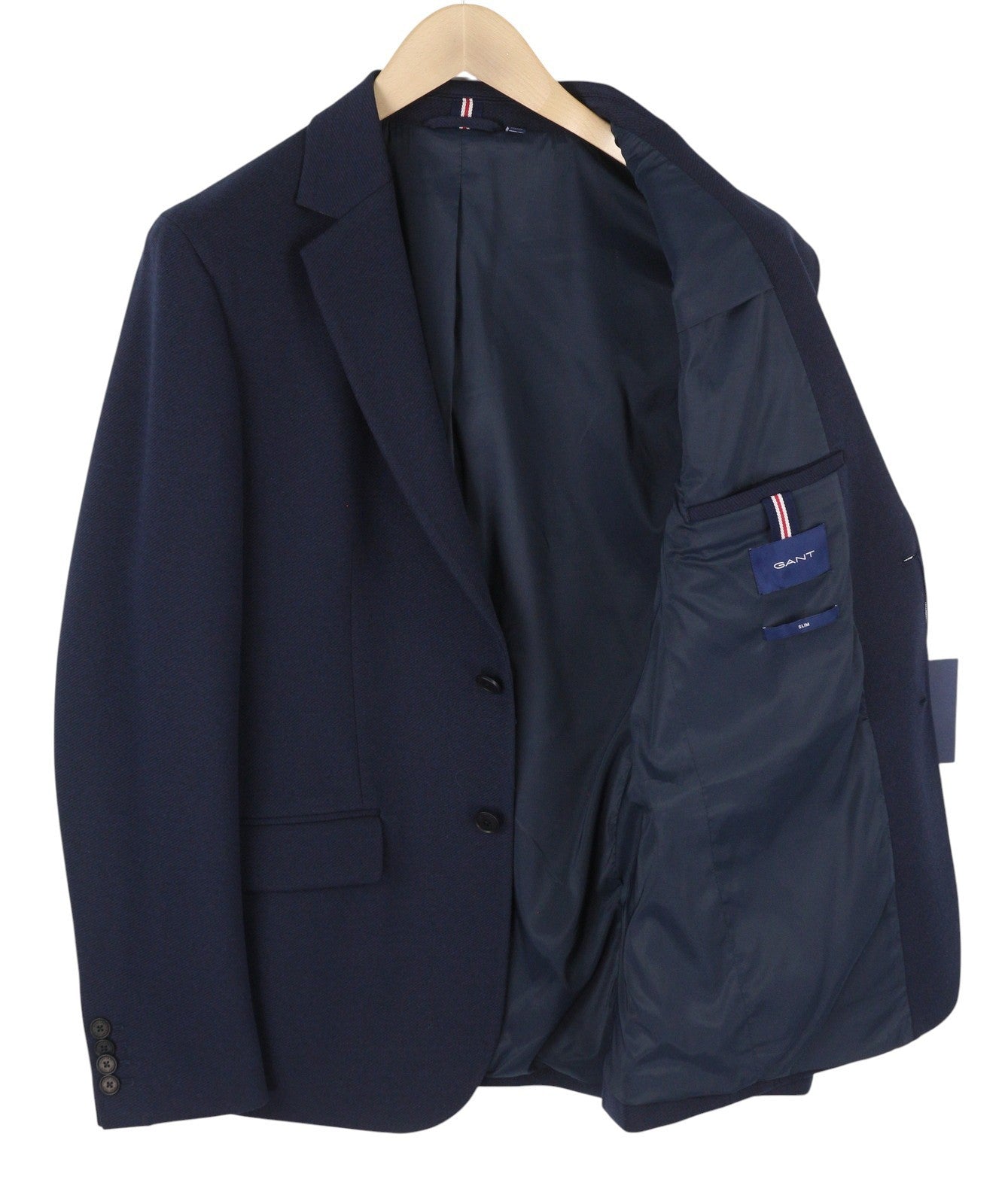 GANT Jersey Men Suit EU48 / EU50 Evening Blue Slim Single-Breasted Notch 2in1