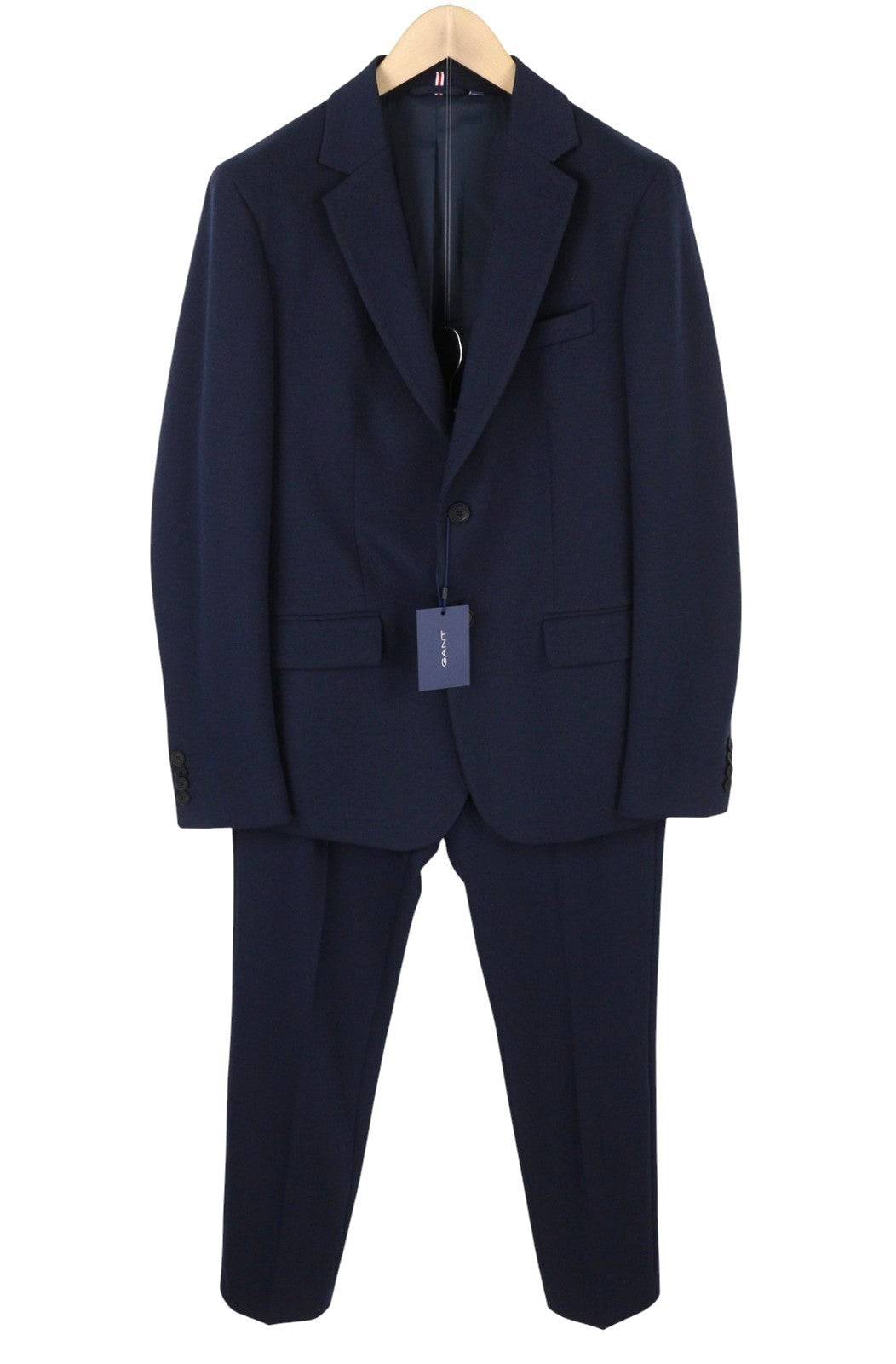 GANT Džersio vyriškas kostiumas EU48 / EU50 vakaro mėlynas plonas vienaeilis su įpjova 2in1 