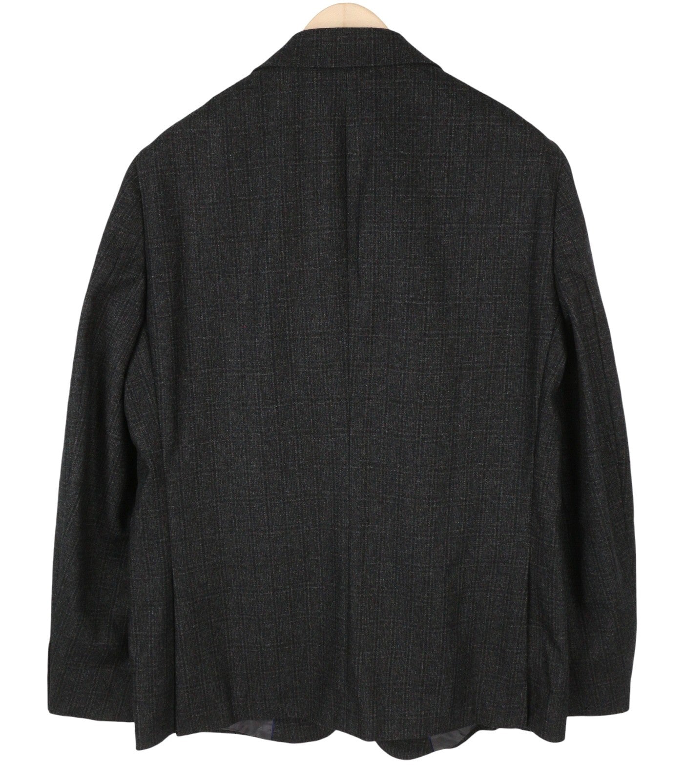 GANT flanelinis languotas vyriškas švarkas EU54 tamsiai pilko melanžo plonas vilnos mišinio švarkas su įpjova atvarte 