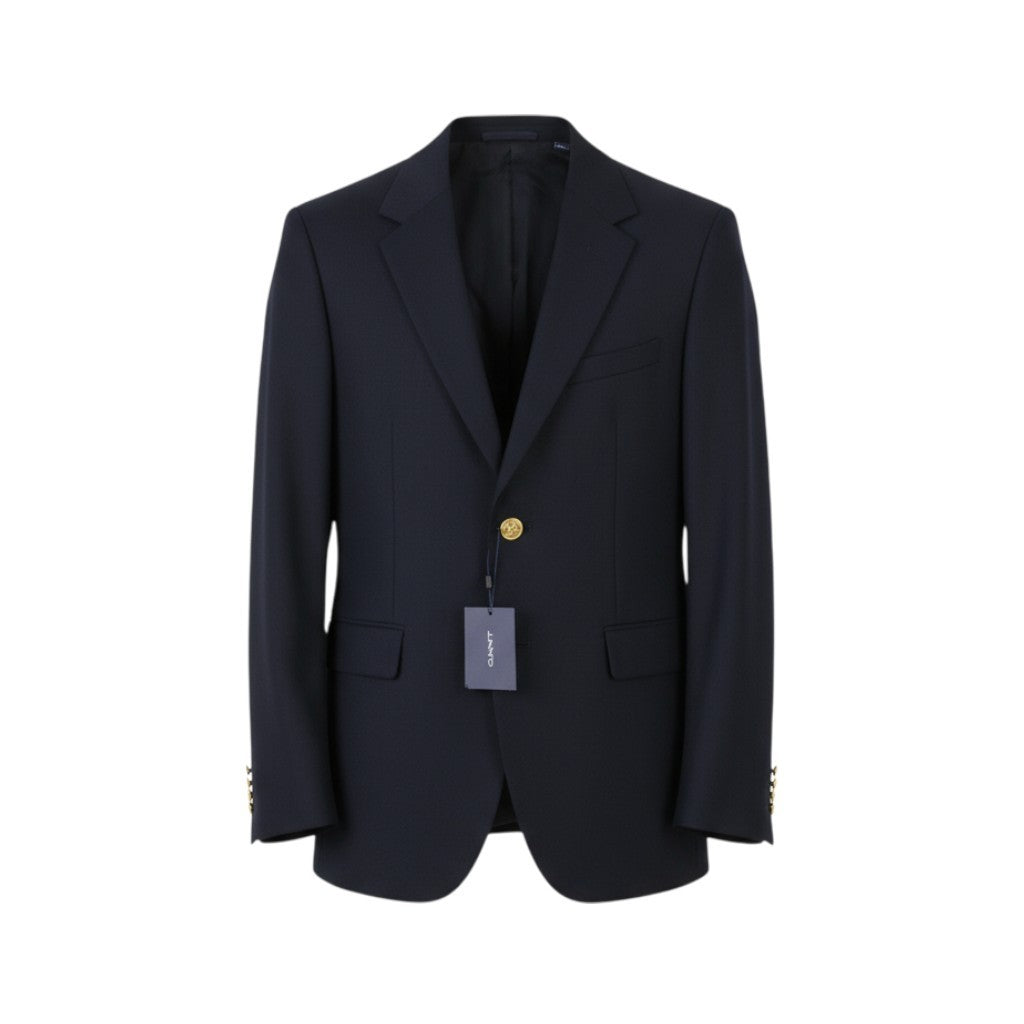 GANT Club vyriškas švarkas, EU48, vakaro mėlynumo, vilnos mišinio, vienaeilis, su įpjova, RRP400 