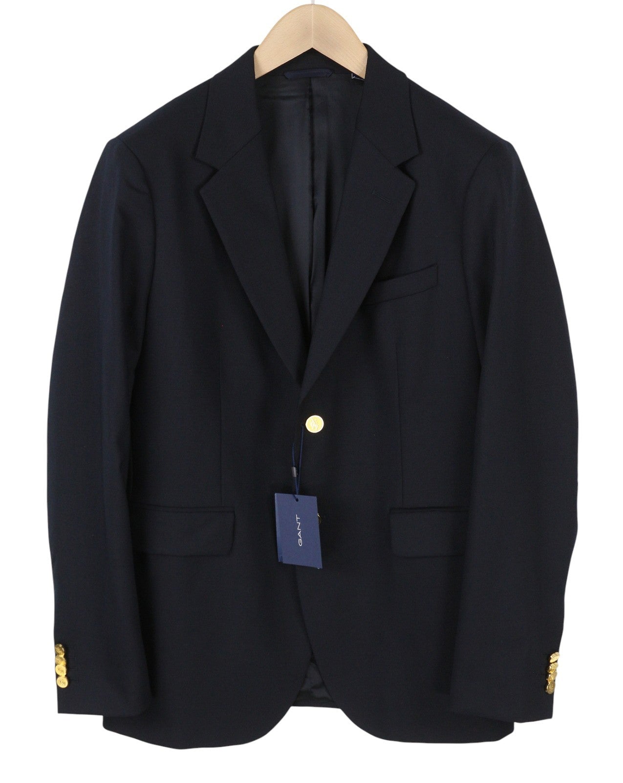 GANT Club vyriškas švarkas, EU48, vakaro mėlynumo, vilnos mišinio, vienaeilis, su įpjova, RRP400 