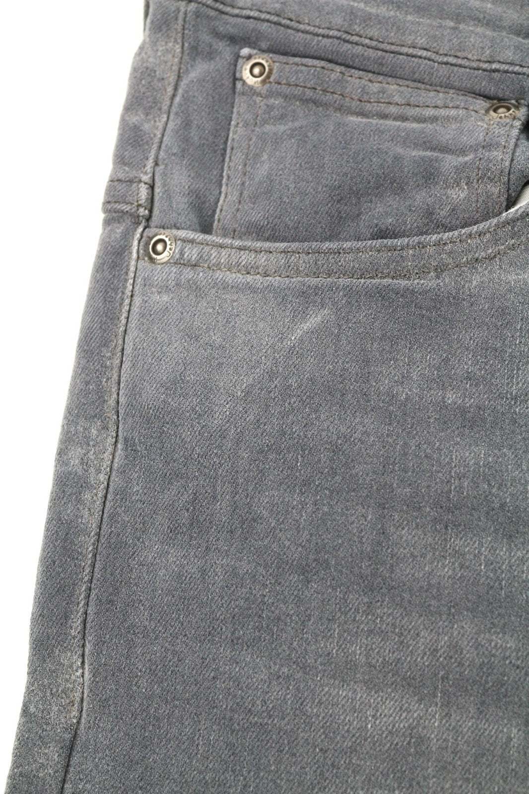 NUDIE JEANS ploni „Finn“ vyriški džinsai W32/L32 Slim Fit pilkos spalvos medvilnės mišinio audinys 