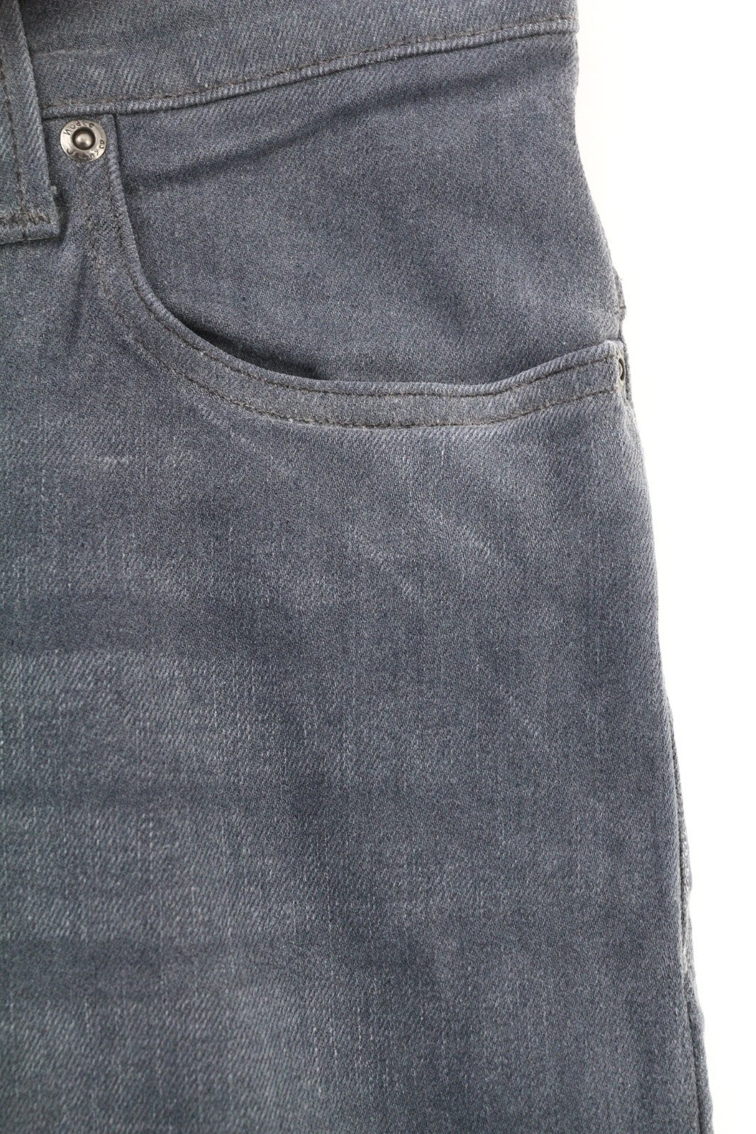 NUDIE JEANS ploni vyriški Finn džinsai W32/L32 Slim Fit pilki laisvalaikio mišinio audinio 