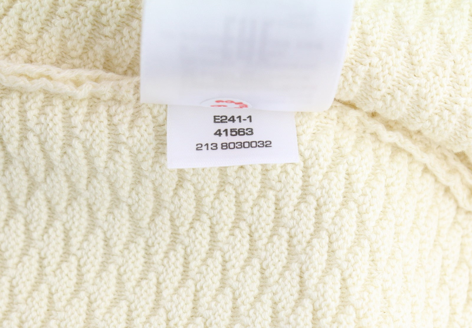 GANT Triangle Texture Full Zip Men Jumper XL Cream High Neck Knitted Stretch